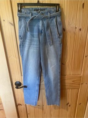 Hollister Light Blue Denim Tie-Waist Jeans